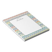 Bloc-notes à motif rétro pour note de l'enseignant (Incliné)