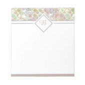 Bloc-notes à motif rétro rose et vert (Devant)