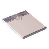 Bloc-notes à motif rétro violet et rose (Incliné)