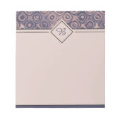 Bloc-notes à motif rétro violet et rose (Devant)