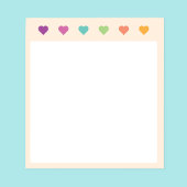 Bloc-notes à motifs de cœurs pastel