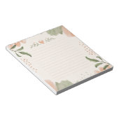 Bloc-notes à motifs sauge et pêche (Incliné)
