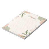 Bloc-notes à motifs sauge et pêche (Tourné)