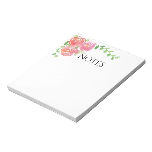 bloc-notes à notes florales (Tourné)