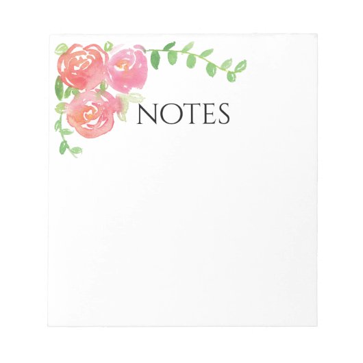 bloc-notes à notes florales (Devant)