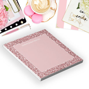 Bloc-notes à paillettes rose scintillant brillant