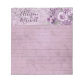Bloc-notes à petites lignes de Lavender Floral per (Devant)