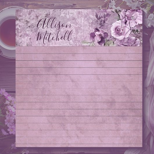 Bloc-notes à petites lignes de Lavender Floral per