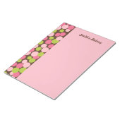 Bloc-notes à pois roses personnalisés (Incliné)