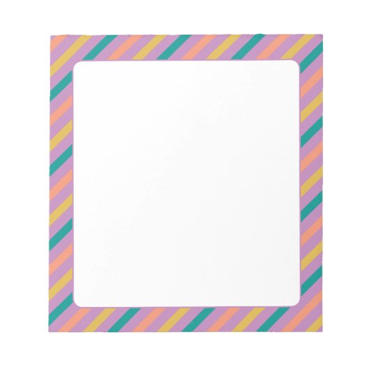 Bloc-notes à rayures colorées (Devant)