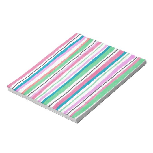 Bloc-notes à rayures multicolores (Tourné)