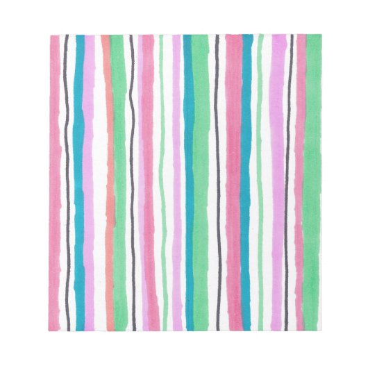 Bloc-notes à rayures multicolores (Devant)