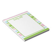 Bloc-notes à rayures pastel (Incliné)