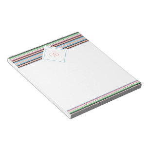 bloc-notes à rayures pastel serape