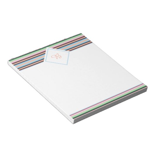 bloc-notes à rayures pastel serape (Incliné)