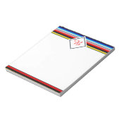 Bloc-notes à rayures sérigraphiées vives (Tourné)