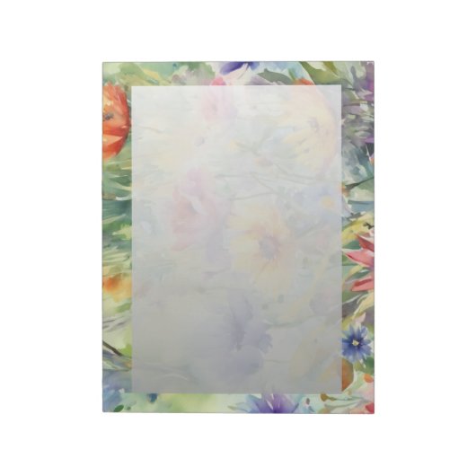 Bloc-notes à ressort floral (Tourné)