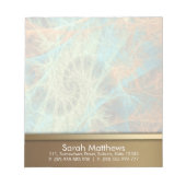 Bloc-notes à spirale fractale Aqua Orange (Devant)