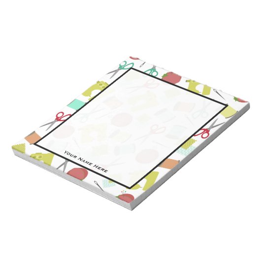 Bloc-notes à thème de couture rétro (Tourné)