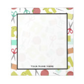 Bloc-notes à thème de couture rétro (Devant)