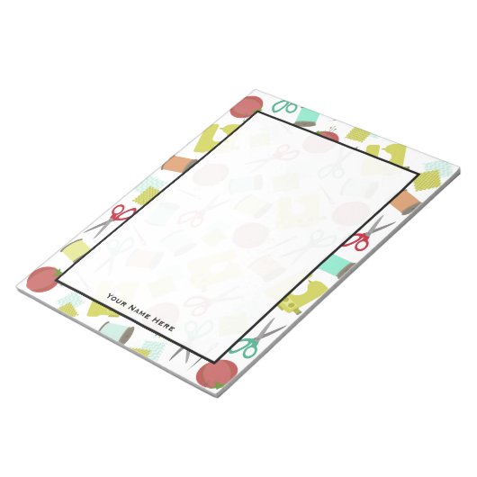 Bloc-notes à thème de couture rétro (Incliné)