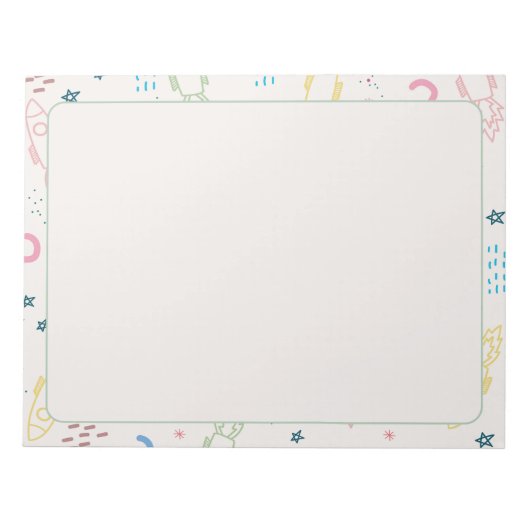 Bloc-notes à thème Espace rose (Devant)