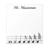 Bloc-notes à thème musical (Devant)