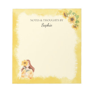 Bloc-notes à thème Tournesol Mignon