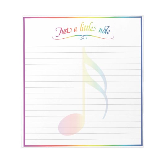 Bloc-notes à une petite note (Devant)