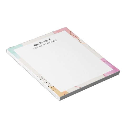 Bloc-notes Abstrait coloré (Incliné)