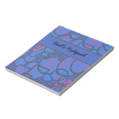 Bloc-notes Abstrait Magenta bleu personnalisable (Tourné)