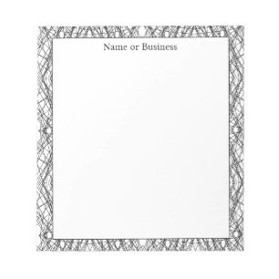Bloc-notes Abstrait noir et blanc géométrique simp