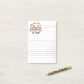 Bloc-notes adhésif 3M Post-it® Boho Live Life in F (Sur un bureau)