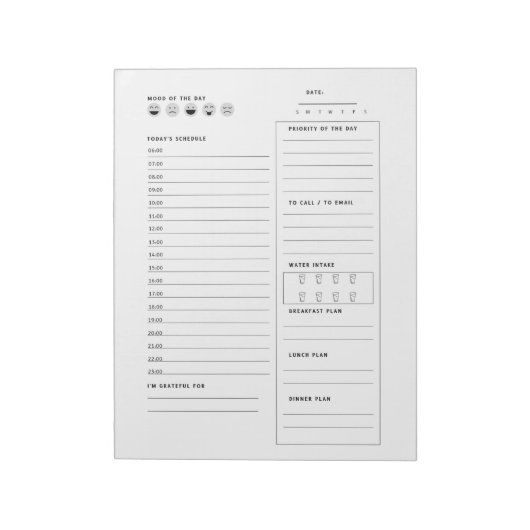 Bloc-notes Agenda quotidien (Tourné)