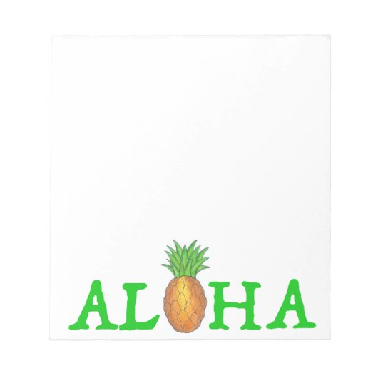 Bloc-notes ALOHA Tropical Island Hawaiian Pineappy (Devant)