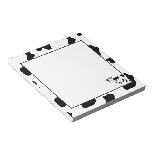 Bloc-notes amusant de vache à la campagne (Incliné)