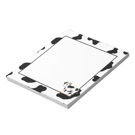 Bloc-notes amusant de vache à la campagne (Tourné)