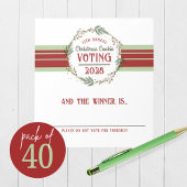 Bloc-notes annuel du concours de vacances de vote 