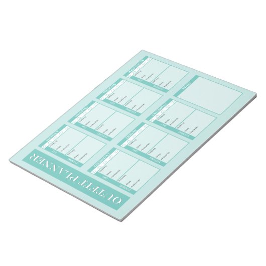 Bloc-notes anti-déchirure du planificateur d'équip (Incliné)