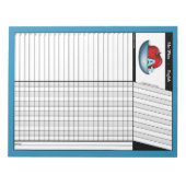 Bloc-notes Apple A+ Blue Teachers' Grade Sheets (Devant)