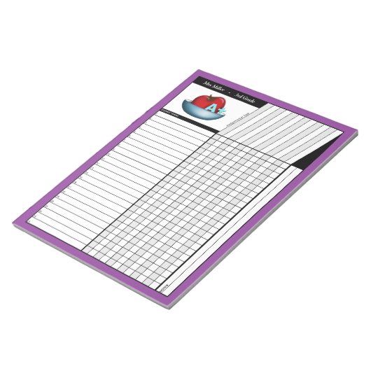 Bloc-notes Apple A+ Purple Enseignants (Incliné)