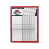 Bloc-notes Apple A+ Red Teachs' Grade Sheets (Tourné)