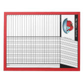 Bloc-notes Apple A+ Red Teachs' Grade Sheets (Devant)