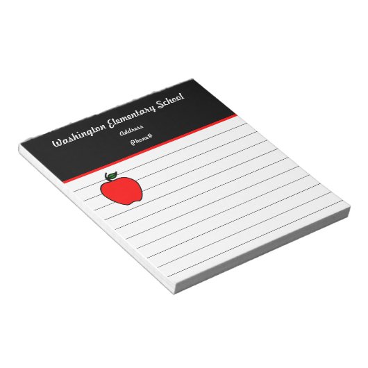 Bloc-notes Apple de l'école (Incliné)