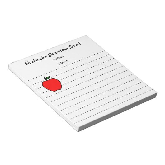 Bloc-notes Apple de l'école (Incliné)