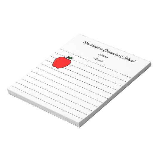 Bloc-notes Apple de l'école (Tourné)