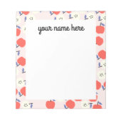 Bloc-notes Apple rouge personnalisé (Devant)