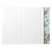 Bloc-notes Aqua en marbre avec incrustation d'or 8 (Devant)