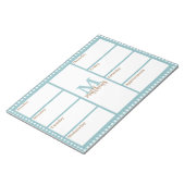 Bloc-notes Aqua En vichy Plaid Weekly Planner (Incliné)