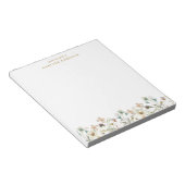 Bloc-notes aquarelle florale (Incliné)